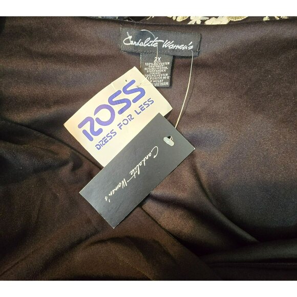 Womens Black Floral Sleeveless Wrap Dress 2X With Tie Waist & V-Neckline JJ3997 - Picture 6 of 7